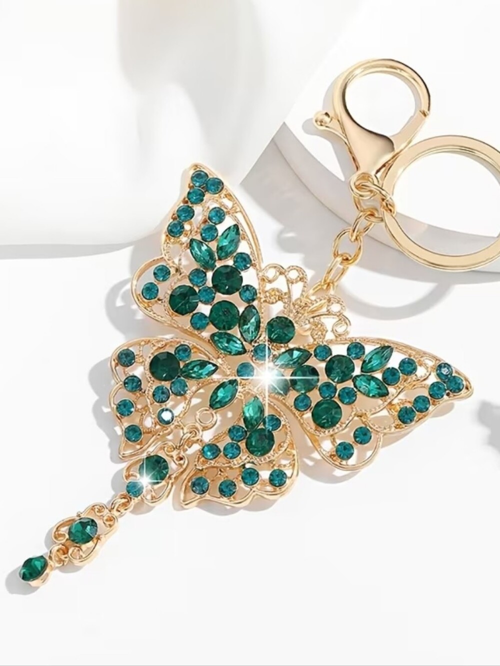 Luxe-Exquisite Butterfly Bag Charm/Keychain. NWT.